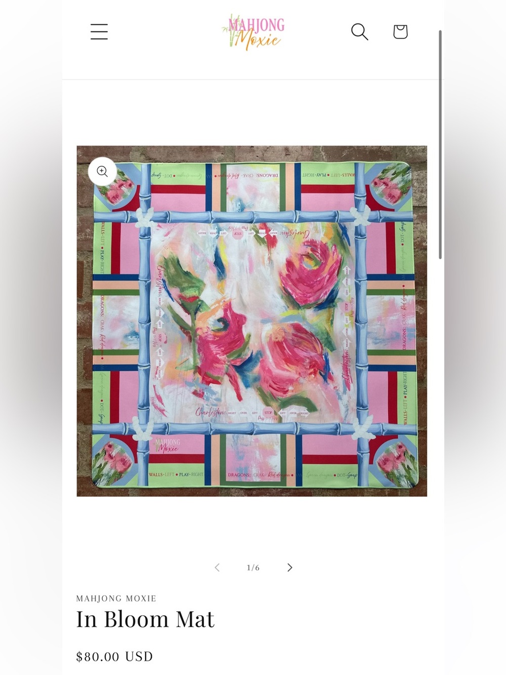 In Bloom mat- Mahjong Moxie